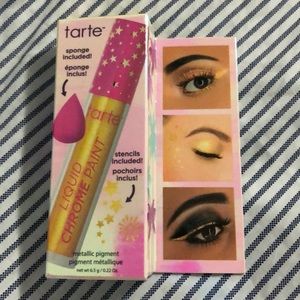 Tarte liquid chrome paint metallic pigment.